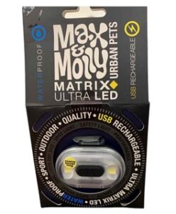Max & Molly Matrix Ultra LED for dog collars. Can be purchased at Papa's Pets Supply in Manomet, MA