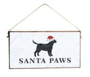 Santa Paws wooden sign from Rustic Marlin